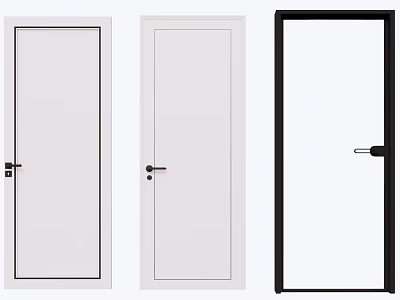 Modern single door 3d model