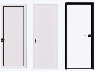 Modern single door 3d model