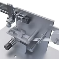 Sturdy Industrial Equipment With Metal Structure And Mechanical Parts On Wheeled Workbench