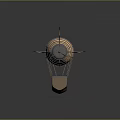 Vintage Aeronautical Airship Design With Wooden Structure Fabric Envelope And Propeller For Space Exploration