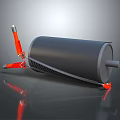 Black Roller Type Household Electrical Appliance with Red Components for Daily Home Use