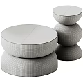 Modern Round Stacked Side Tables In Multiple Colors For Home Decor 3d model