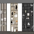 Modern Bookcases With Light And Dark Designs Illuminated Shelves Decorative Items And Storage