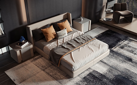 Style Commodity Bed 3d model