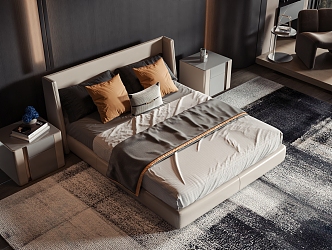 Style Commodity Bed 3d model