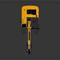 Yellow Tracked Excavator With Cab And Front Bucket For Construction Use