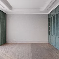 Elegant Modern TV Cabinet In Living Room With Vase Wall Lights And Paneling