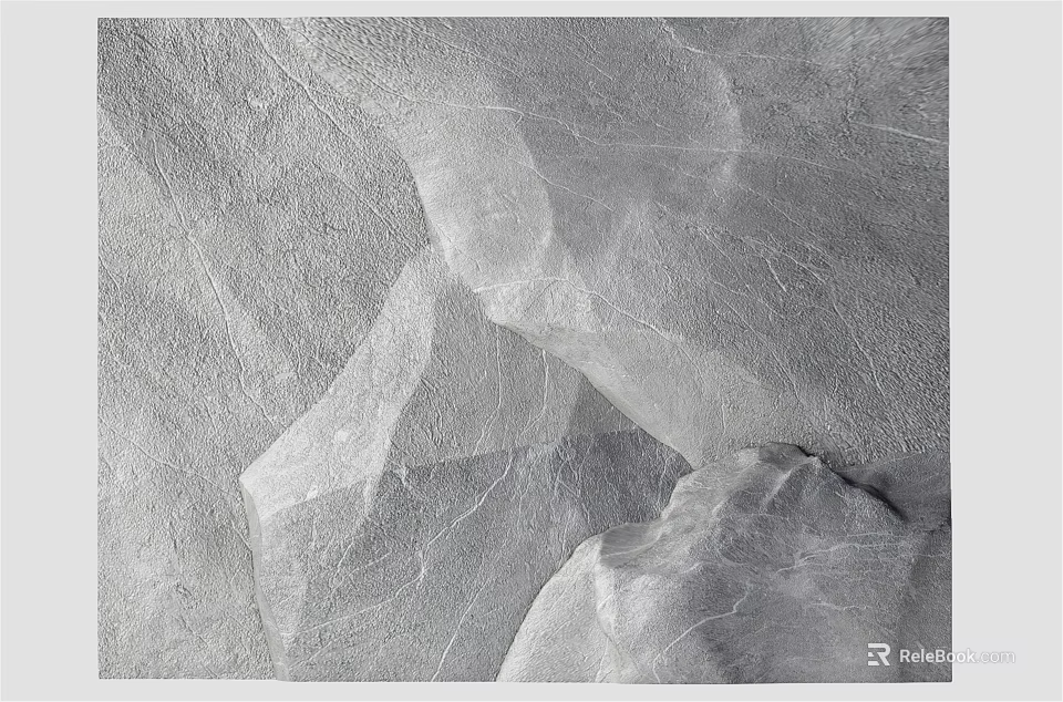 Gray Textured Background Wall With Natural Stone Like Surface And Patterns 3d model 