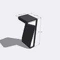 Modern Black Display Shelf With Functional Design Sturdy Structure And Dimensions 500mm 1050mm 3d model