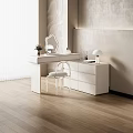 Cream Dressing Table Dressing Table Dressing Table Dressing Mirror Cabinet E-commerce Products 3d model