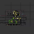 Modern SPA Sauna Interior Design With Fireplace Green Walls White Sofas And Terrazzo Floor