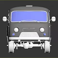 minibus minivan driverless bus school bus van box car 3d model