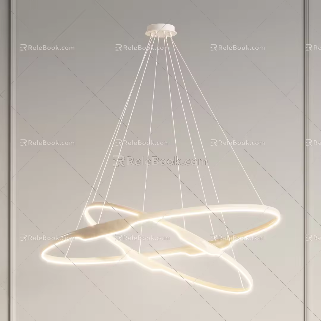Chandelier Ring Chandelier Art Chandelier Double-layer Chandelier Decorative Chandelier 3d model