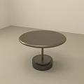 Modern Round Side Table With Brass Top And Black Base For Living Room Decor