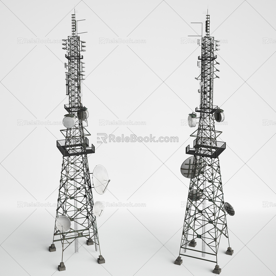 Hyundai Electric Tower Oil Facilities Gas Station 3d model