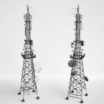 Hyundai Electric Tower Oil Facilities Gas Station 3d model