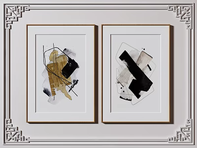 Modern Decorative Painting Hanging Painting 3d model