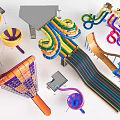 Modern Water Slide Playground Slide Large Slide 3d model