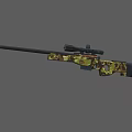 Camouflage Sniper Rifle With High Power Scope Military Style Design For Precision Shooting