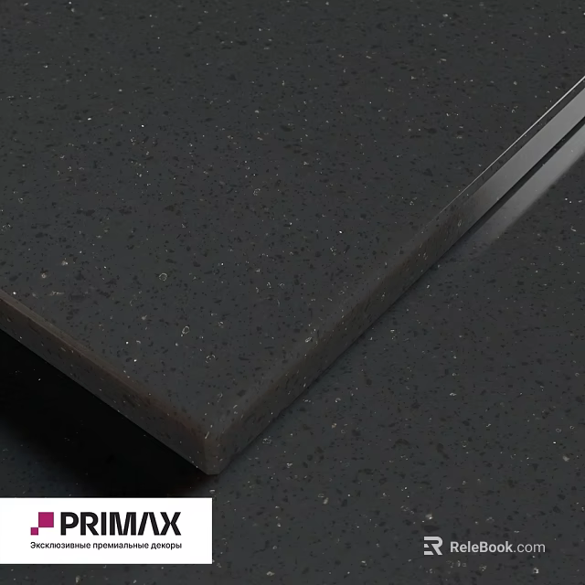 Durable Black Speckled Construction Component Slab With Smooth Surface And Fine Particles 3d model 