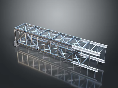 Outdoor Garden Landscape Design With Modern Metal Truss Support Structures 3d model