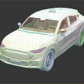Yellow Modern Taxi Car With Roof Sign Side Checkerboard Pattern And Front Headlights