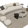Modern Sofa Coffee Table Combination Multiplayer Sofa Coffee Table Combination 3d model
