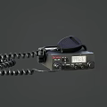 Cobra Industrial Radio Communication Device with Digital Display Knobs and Coiled Cable 3d model