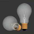 Transparent Light Bulbs Electronic Appliances With Golden Base And Clear Glass Design