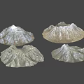 Four Textured Mountain Models In Gray And Brown Terrain Design 3d model