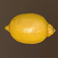 Fresh Ripe Yellow Lemon with Shiny Skin Close Up View on Gray Background