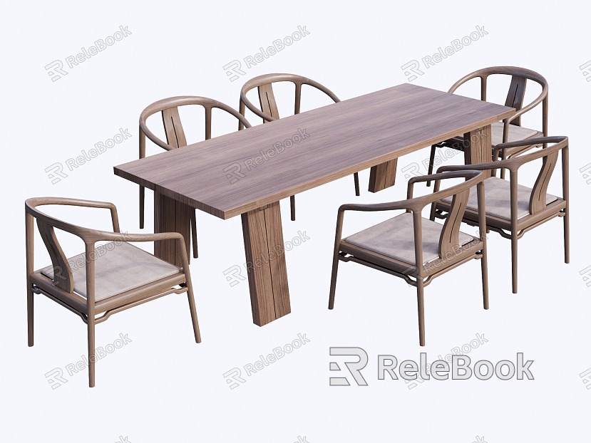 New Chinese Style Outdoor Dining Table and Chair Tea Table model