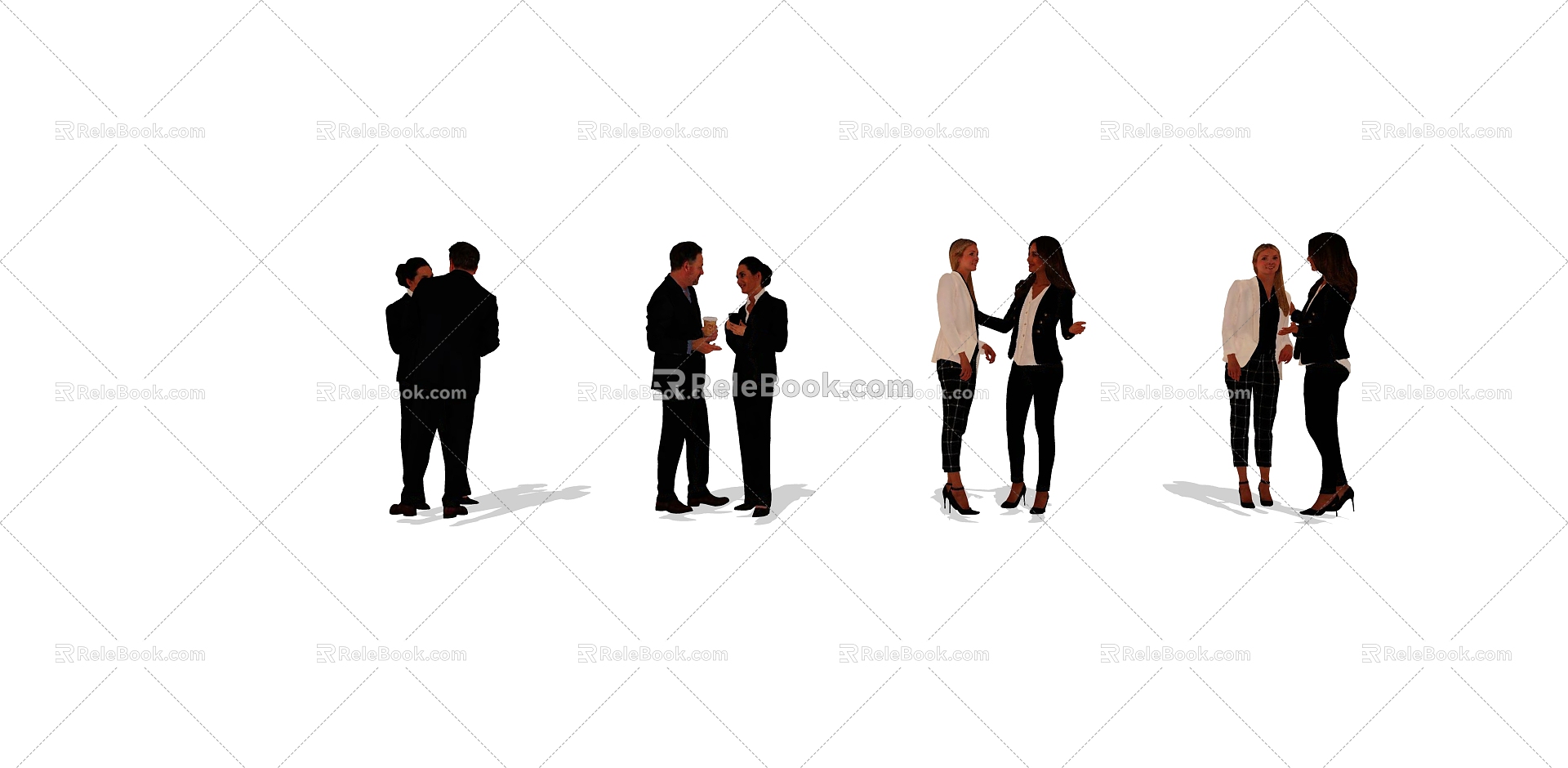 Interactive Talking People Business People 3d model