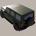 Green Vintage SUV With Hardtop Exterior And Classic Off Road Design