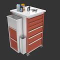 Commercial Utility Cart With Multiple Drawers Wheels And Storage Supplies