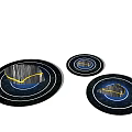 Stone Wood Decorative Ornaments With Round Design And Textured Surfaces For Home Decor