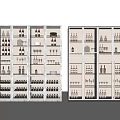Elegant Modern Wine Cabinet With Glass Doors Wine Bottles And Glasses