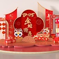 New Chinese New Year Beauty Chen Guochao Year of the Snake Spring Festival Beauty Chen Year of the Snake Festival Shopping Mall Beauty Chen 2025 New Year Beauty Chen New Year Decoration Firecracker Spring Festival Beauty Chen Photo Pong Card 3d model