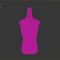 Decorative Human Shaped Bottle With Yellow Black Stripes Ring And Lid On Top