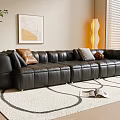 Modern multi-person sofa picture floor lamp 3d model