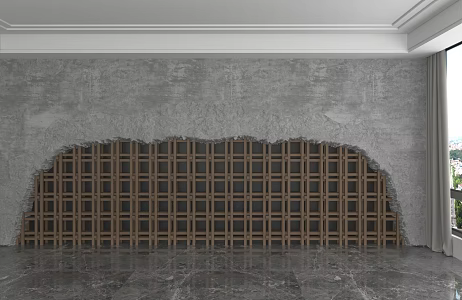 Modern background wall 3d model