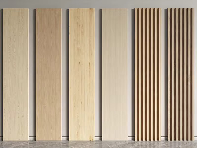 Wooden Wainscoting With Various Textures And Colors 3d model