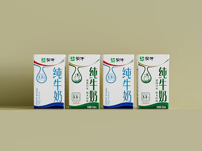 Mengniu Pure Milk Drink 3d model