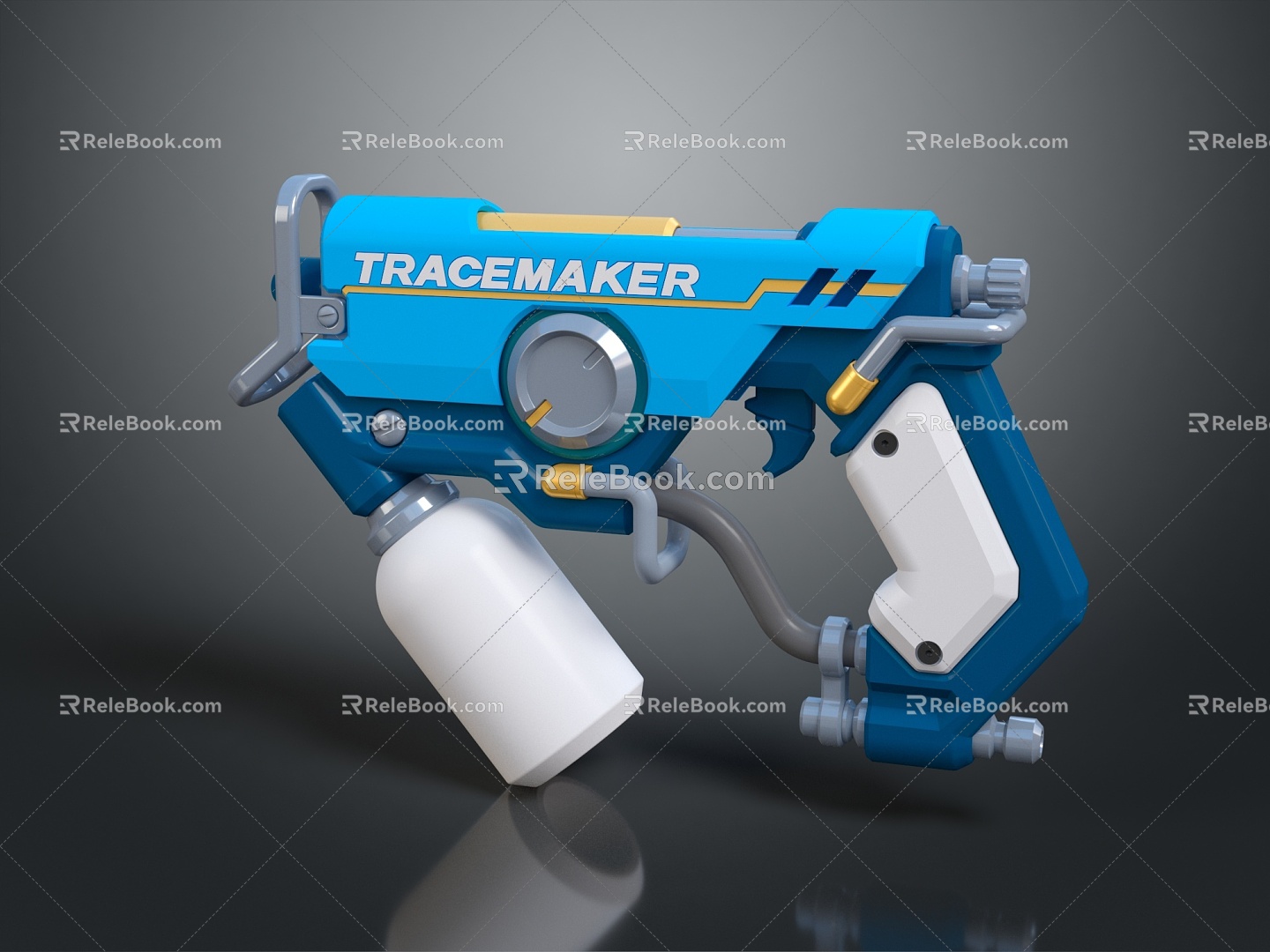 Modern laser gun concept weapon weapon 3d model