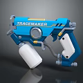 TRACEMAKER Blue Weapon With White Canister And Detailed Mechanical Design Features 3d model