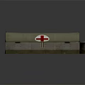 Red Cross Medical Emergency Tent With Canvas Cover And Support Stakes For Relief