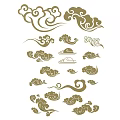 New Chinese-style Carved Xiangyun Hollow Pattern 3d model