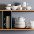 Modern Tableware Saucer Cup 3d model