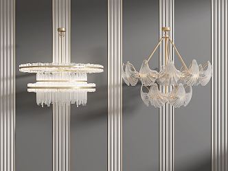 Light Luxury Crystal Chandelier Crystal Lamp 3d model