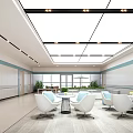 Hospital Outpatient Clinic Modern Corridor And Reception